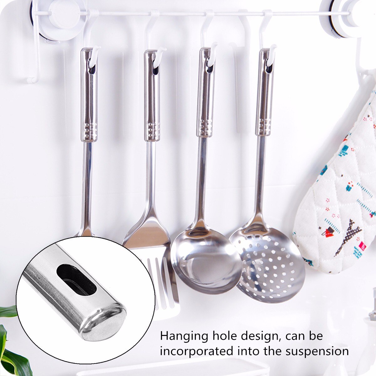 Set de utensilios de utensilios de cocina de acero inoxidable