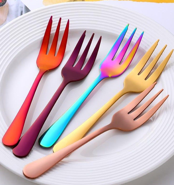 Stainless Steel Dessert Fork Brandon (8 Colors)