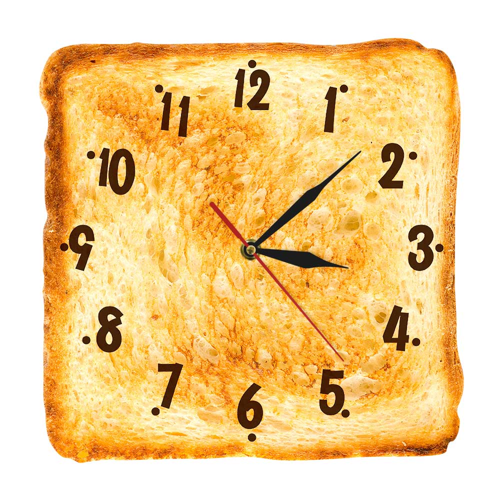 Toasted Bread Kitchen Wall Clock