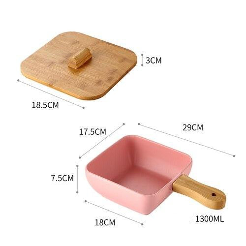 Ceramic Dish With Lid Marc (4 Colors)