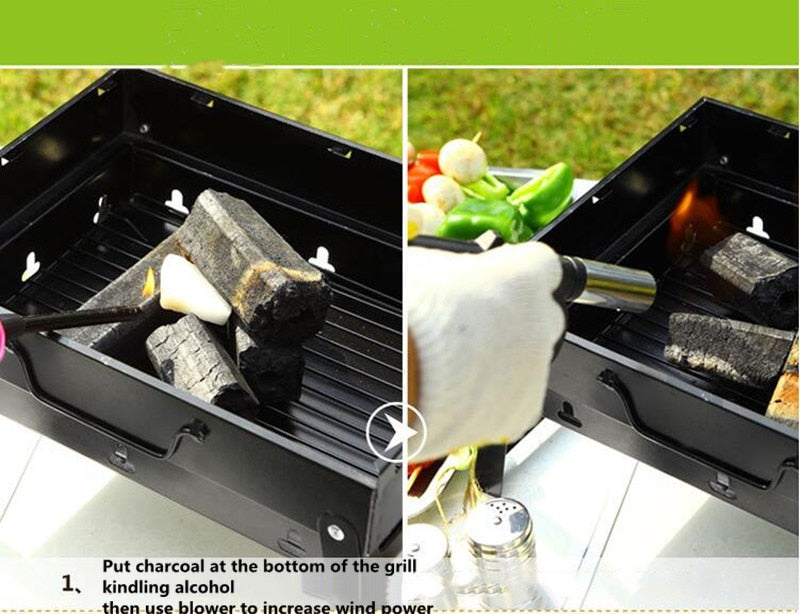 BBQ BBQ BBQ de carbón de carbón portátil Austin