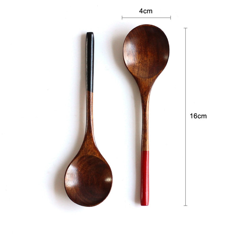 Japanese Wooden Dessert Spoons Set Uji (3 Colors)