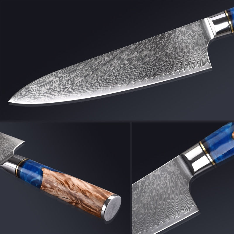 Damascus Chef Knife Kongur