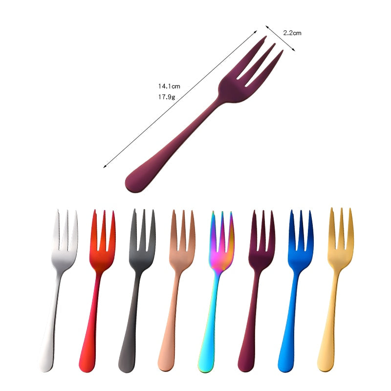 Stainless Steel Dessert Fork Brandon (8 Colors)