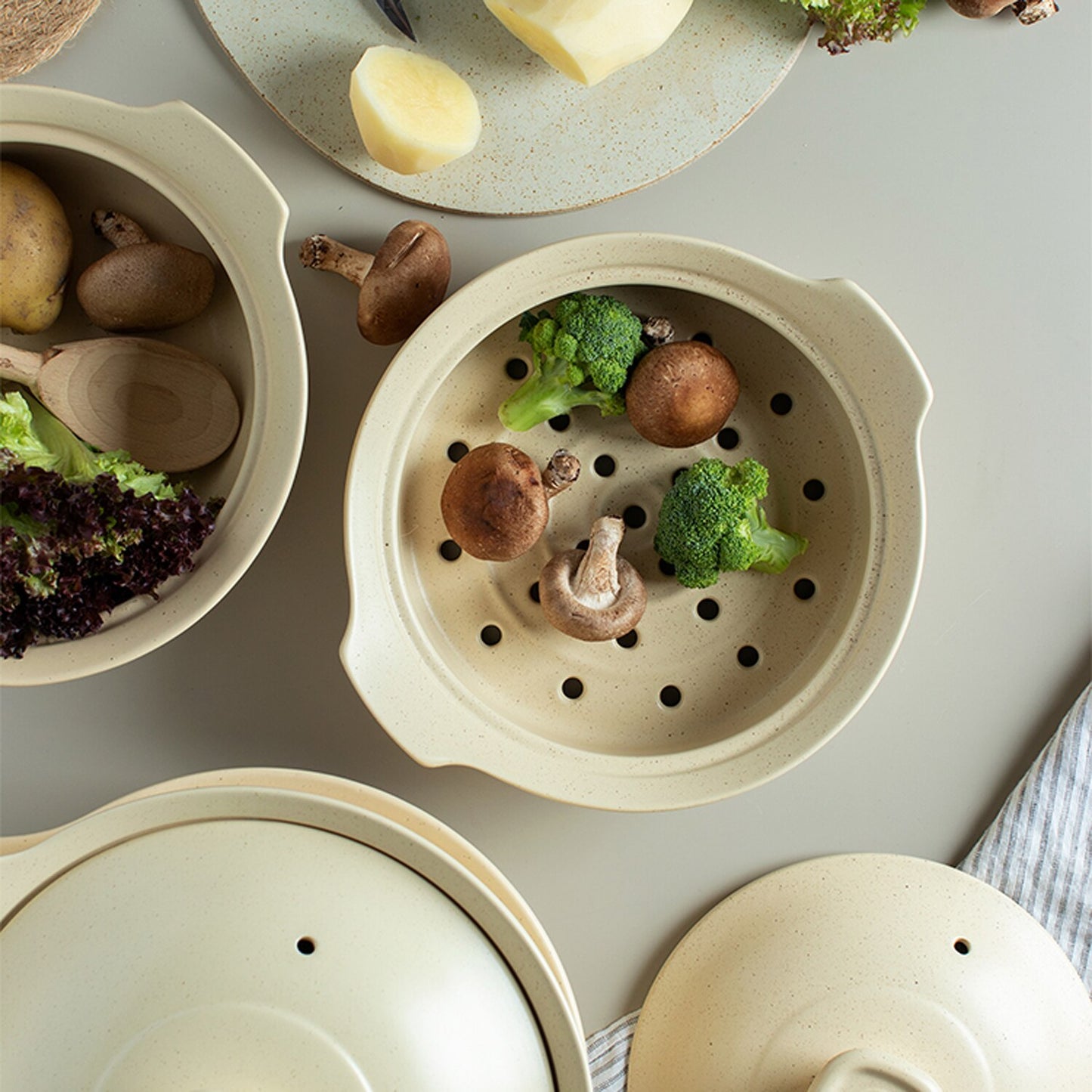 Keramik -Suppe Pot Zarza (3 Farben)