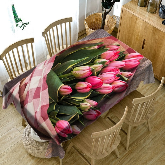 3D Flower Tablecloth Bach (6 Styles)