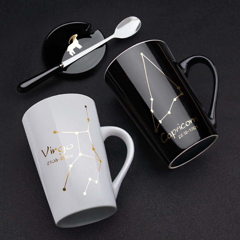 Ceramic Mugs 12 Constellations Svaneke (2 colors and 12 models)