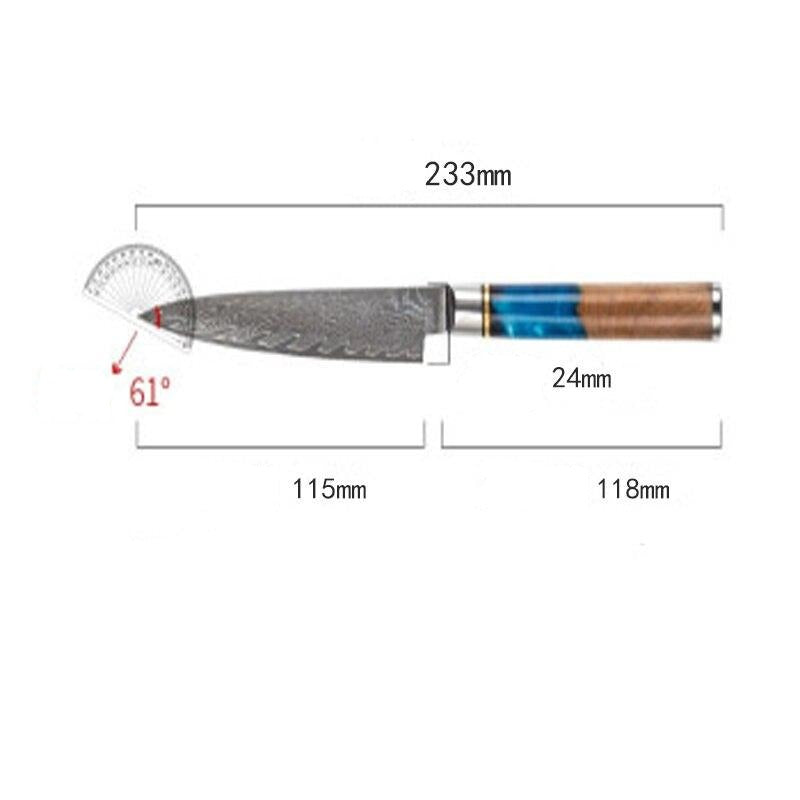 Japanese Damascus Chef Knife Haku