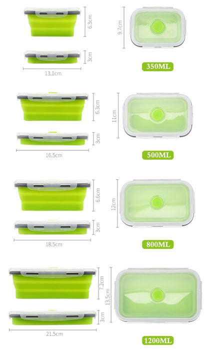 Silicone Food Lunch Box Set Kamet (5 Colors)