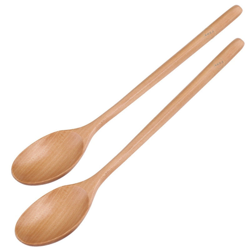 Spoon de sopa de madera de estilo japonés (2 colores)