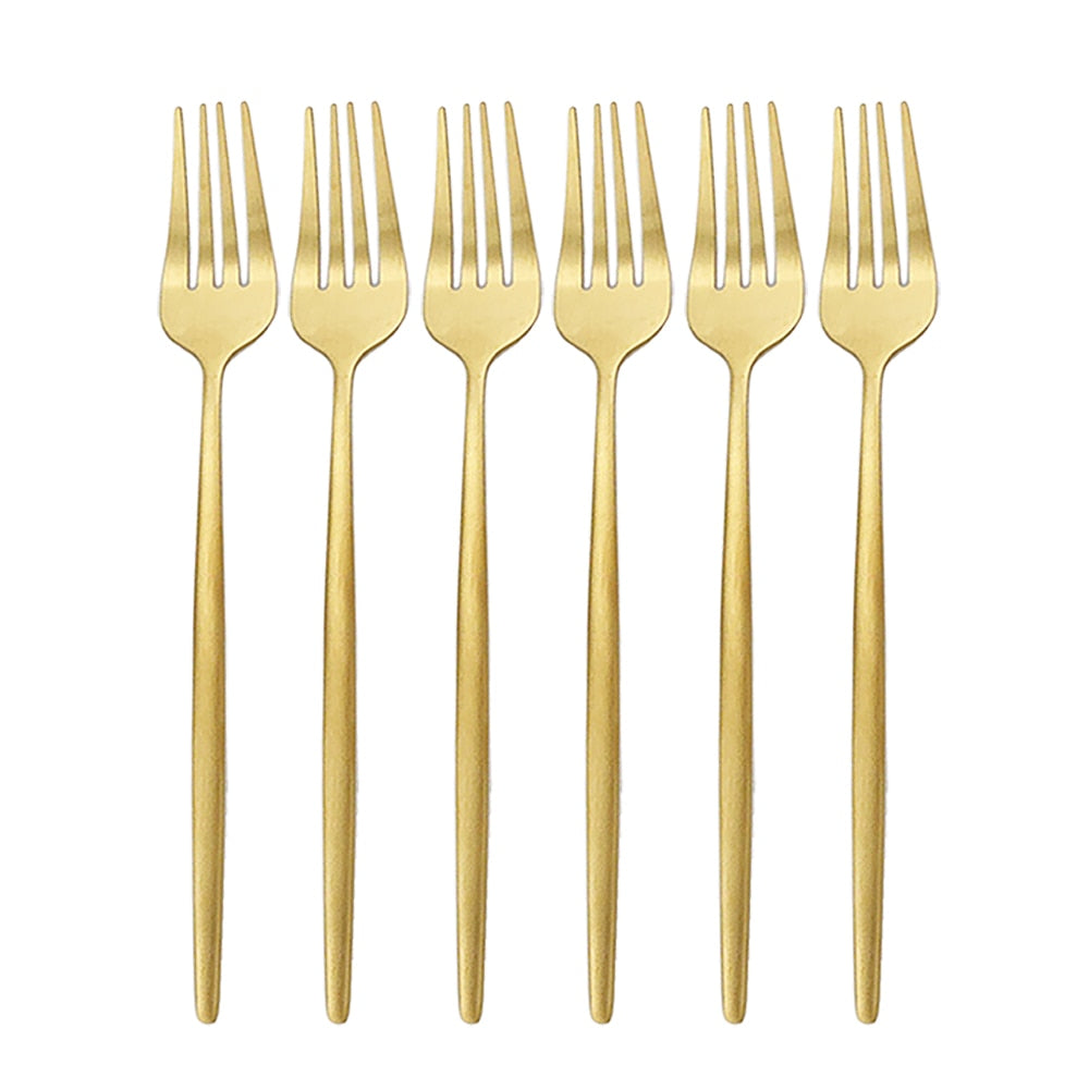 Stainless Steel Dinner Fork Set Estanes (10 Colors)