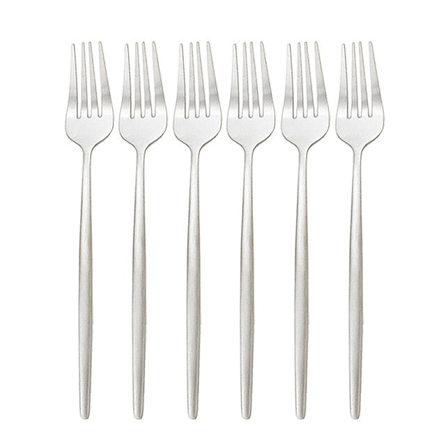 Stainless Steel Dinner Fork Set Estanes (10 Colors)