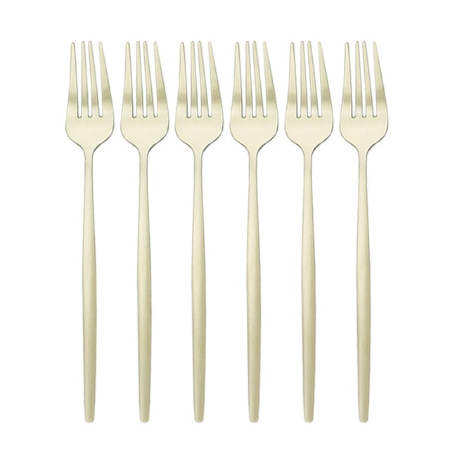 Stainless Steel Dinner Fork Set Estanes (10 Colors)