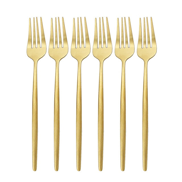 Stainless Steel Dinner Fork Set Estanes (10 Colors)