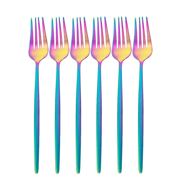 Stainless Steel Dinner Fork Set Estanes (10 Colors)