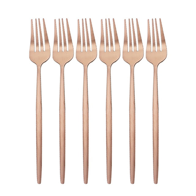 Stainless Steel Dinner Fork Set Estanes (10 Colors)