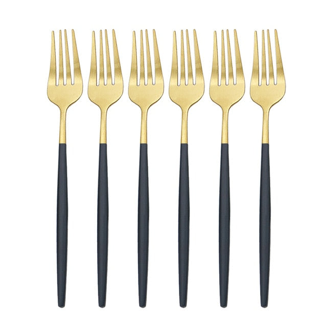 Stainless Steel Dinner Fork Set Estanes (10 Colors)