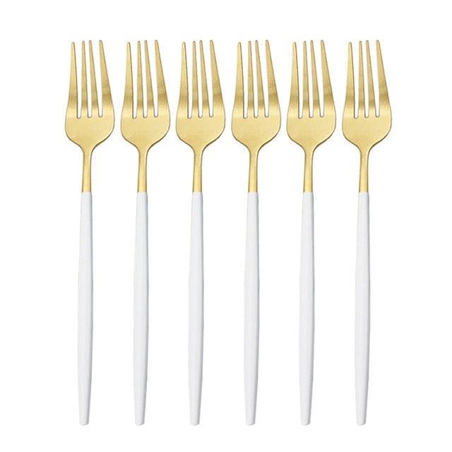 Stainless Steel Dinner Fork Set Estanes (10 Colors)