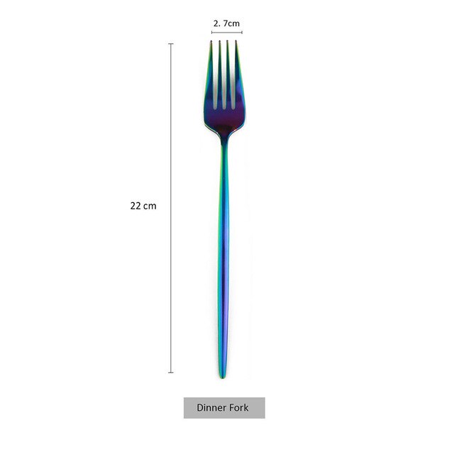 Stainless Steel Dinner Fork Set Panticosa (20 Colors)