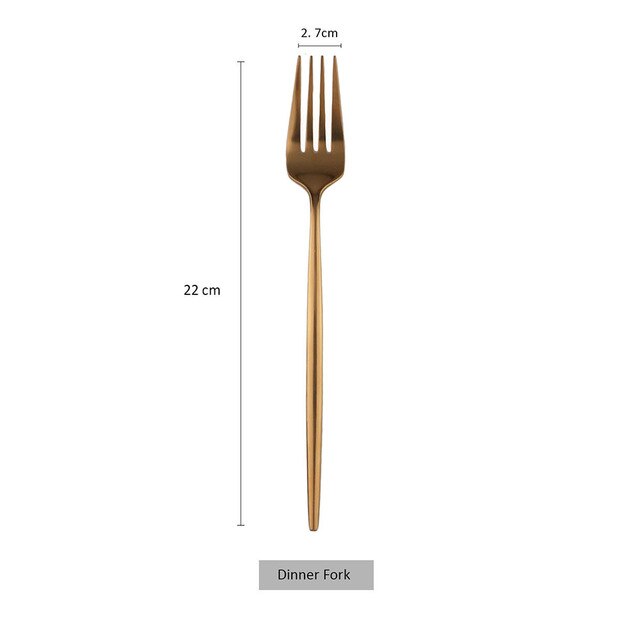 Stainless Steel Dinner Fork Set Panticosa (20 Colors)