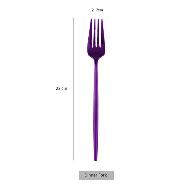 Stainless Steel Dinner Fork Set Panticosa (20 Colors)