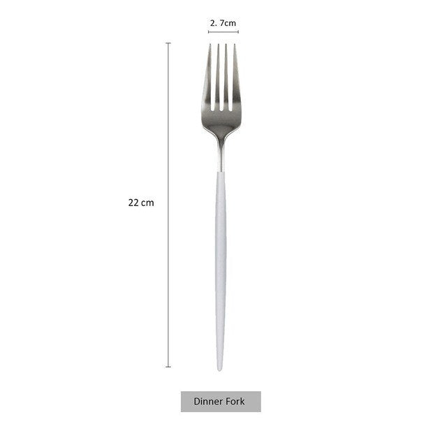 Stainless Steel Dinner Fork Set Panticosa (20 Colors)