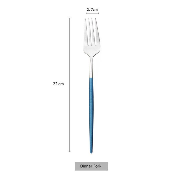 Stainless Steel Dinner Fork Set Panticosa (20 Colors)