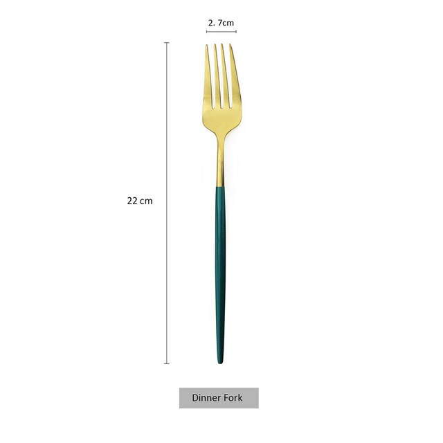 Stainless Steel Dinner Fork Set Panticosa (20 Colors)