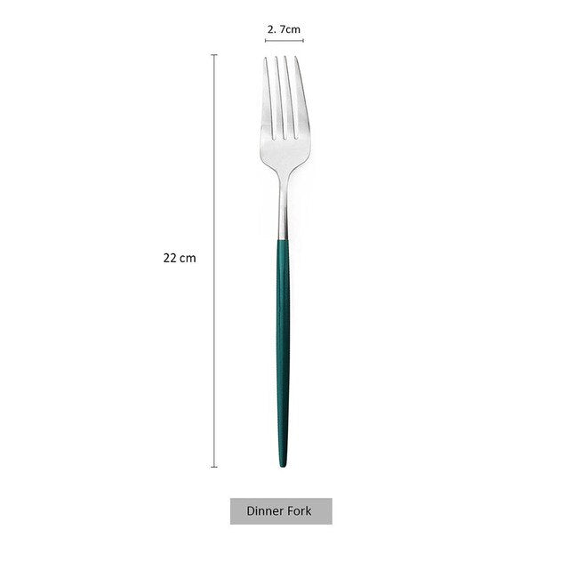 Stainless Steel Dinner Fork Set Panticosa (20 Colors)