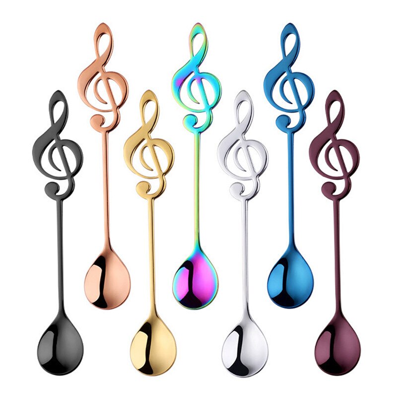 Stainless Steel Spoon Treble Clef (4 Colors)