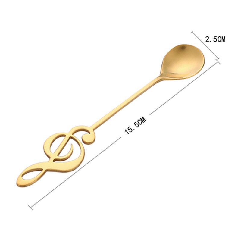 Stainless Steel Spoon Treble Clef (4 Colors)