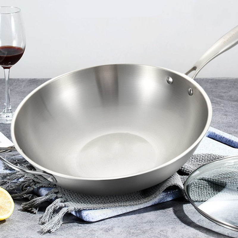 Stainless Steel Wok With Lid Verdi (2 Sizes)