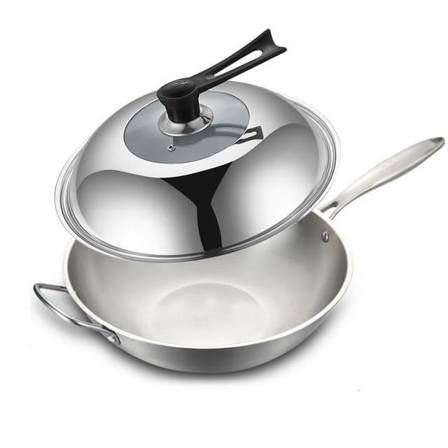 Stainless Steel Wok With Lid Verdi (2 Sizes)