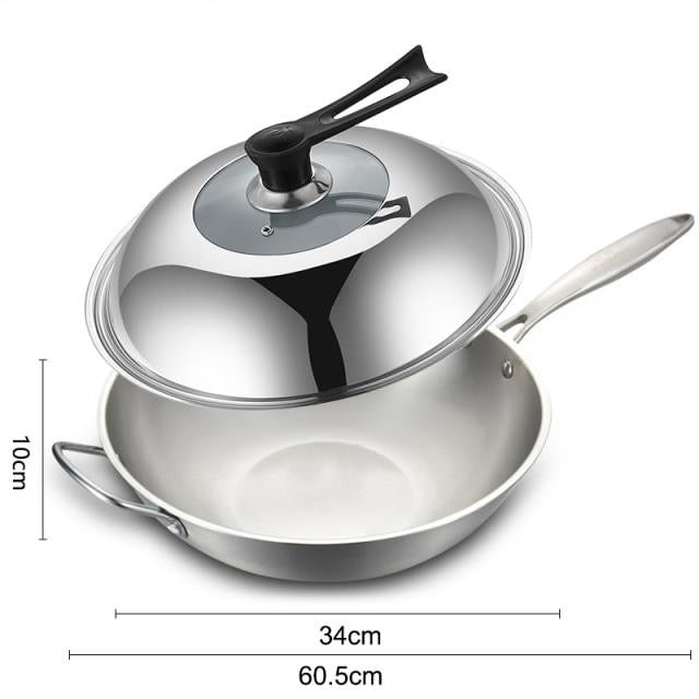 Stainless Steel Wok With Lid Verdi (2 Sizes)