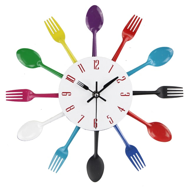 Cutlery Wall Clock Gustav (5 Colors)