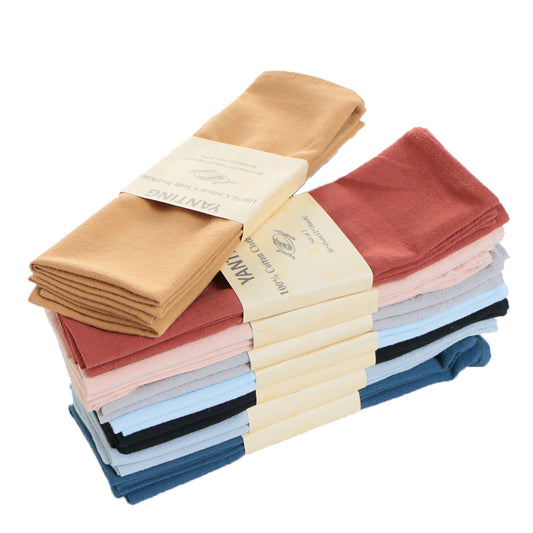 Ensemble de serviettes en coton carré (12 pc)
