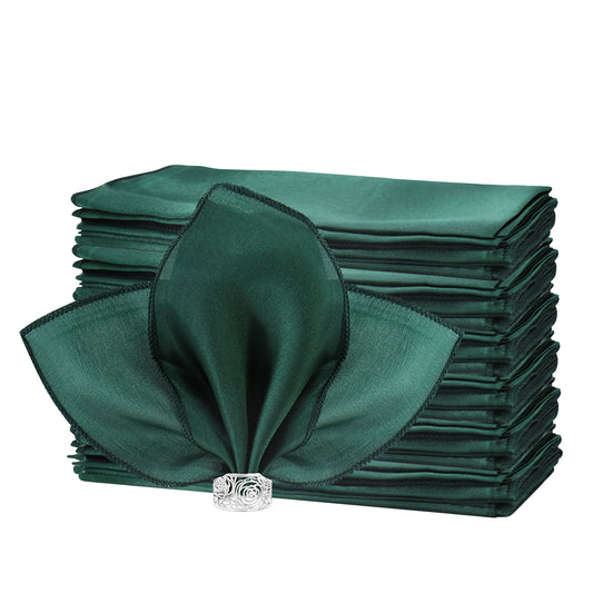 Satin Fabric Square Napkins Set (50 Pcs)