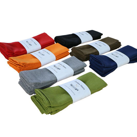 Ensemble de serviettes en coton carré (12 pc)