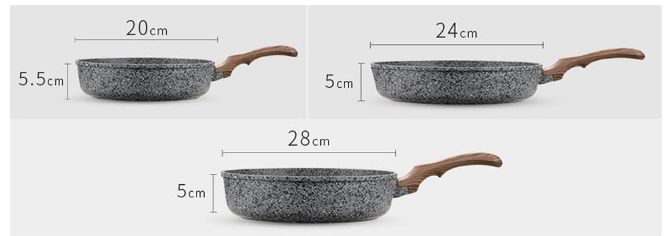 Nonstick Marble Stone Frying Pan Nikko - Utensils For Kitchen