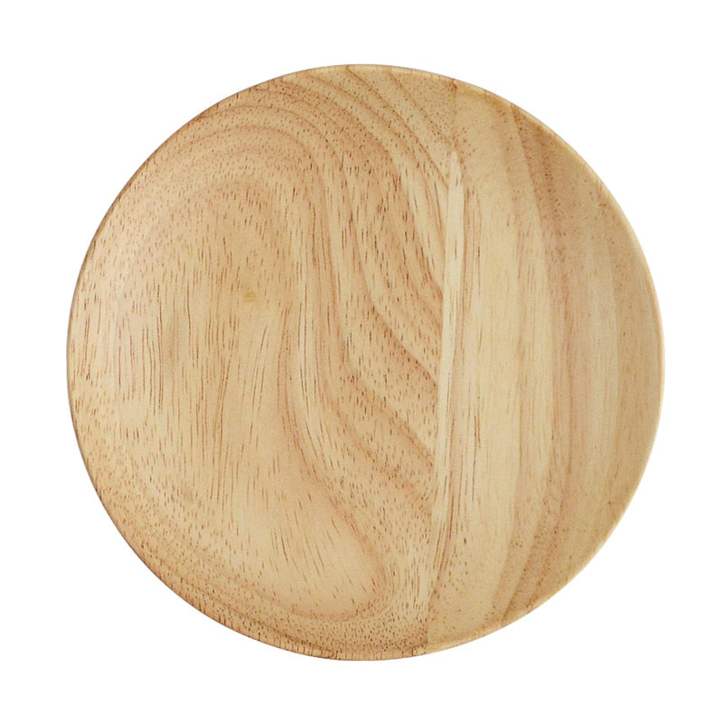 Round Wooden Plates Large Small Cook