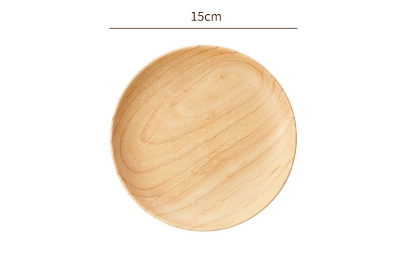 Round Wooden Plates Large Small Cook