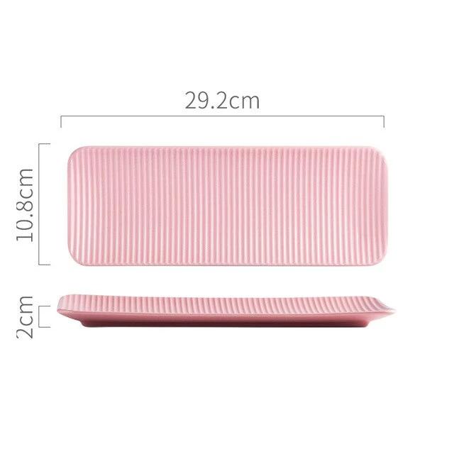 Ceramic Sushi Long Plate Mikkado (5 Colors + 2 Models + 2 Sizes)