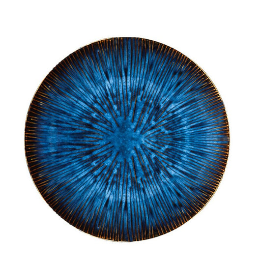 Blue Ceramic Plate Mostazal