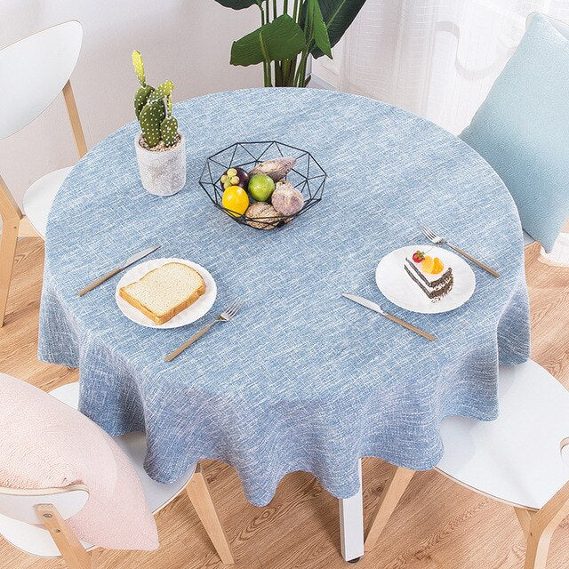 Round Linen Tablecloth Arlington (5 Colors and 4 Sizes)