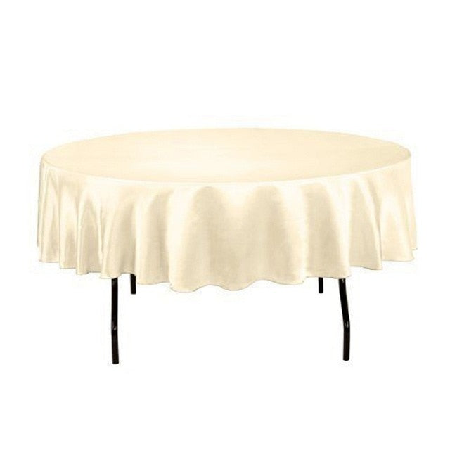 Round Satin Tablecloth Rye (21 Colors)