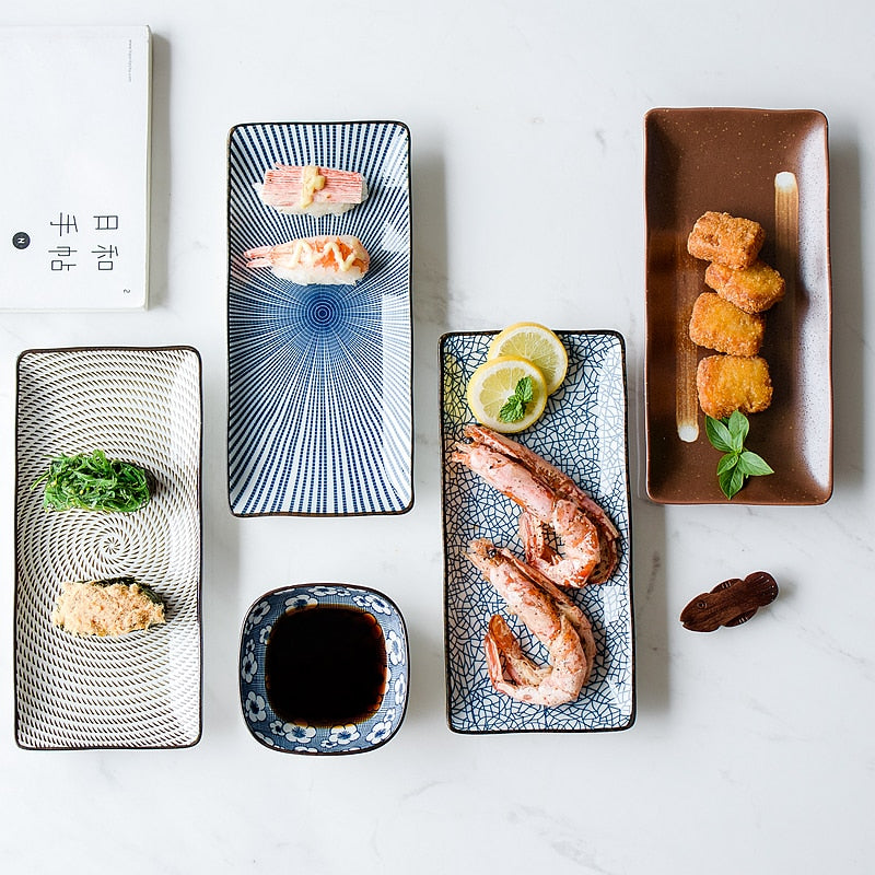 Ceramic Sushi Plate Haru (4 Colors)