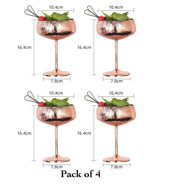 Stainless Steel Cocktail Cup Set Steyr (2 Colors)
