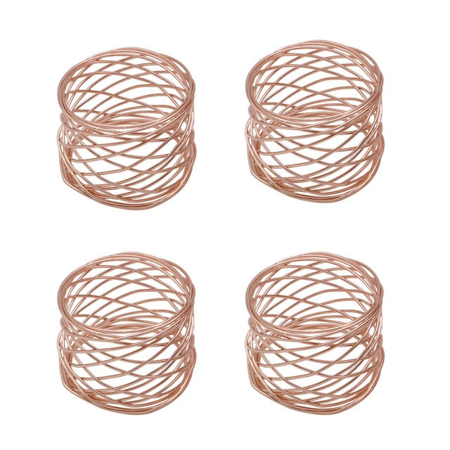 Metal Napkin Rings Set Crendon (5 Colors)