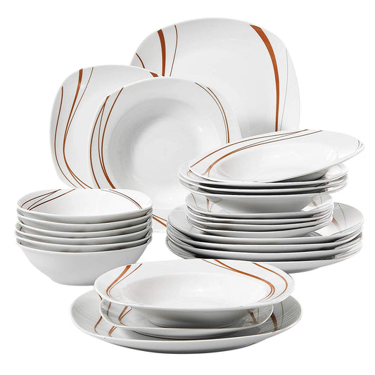 Juego de platos de porcelana Isla