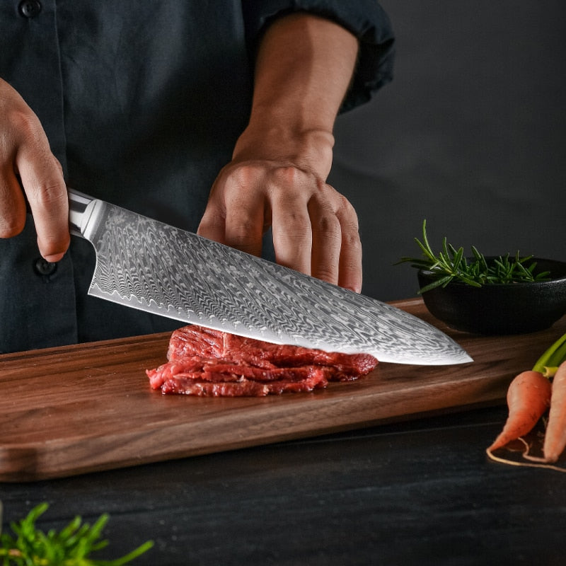 Damascus Chef Knife Kongur